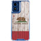 California Flag Dark Wood Moto G 5G (2024) Clear Case